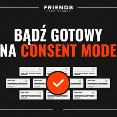 Bądź gotowy na consent mode v2. Grafika przedstawia ikony ciasteczek i zaznaczone zgody.
