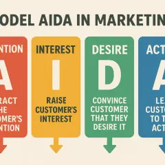 Model AIDA w marketingu: Uwaga, Zainteresowanie, Pożądanie, Działanie. Schemat procesu sprzedaży.