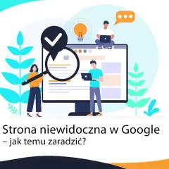Ludzie analizują stronę na monitorze, by dowiedzieć się, jak zaindeksować stronę w Google.