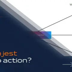 Grafika wyjaśnia, czym jest przycisk CTA (call to action) – widoczne wezwanie do działania, jedyne miejsce konwersji na stronie, jasno sprecyzowany efekt kliknięcia.