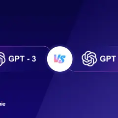 Porównanie GPT-3 vs GPT-4. Dwa modele AI, jeden symbolizuje starszą wersję, drugi nowszą.