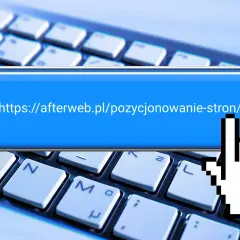 Kursor myszy wskazuje na adres strony pozycjonowanie-stron/, sugerując wymianę linków.