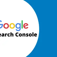 Logo Google z napisem Search Console. Narzędzie do analizy widoczności strony w wyszukiwarce.
