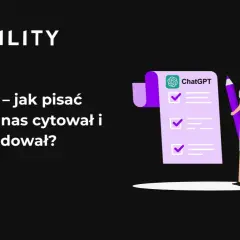 Kobieta z fioletową kredką tworzy skuteczne teksty marketingowe z pomocą ChatGPT.