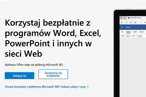 Darmowy pakiet Office: Word, Excel, PowerPoint online. Zarejestruj się bezpłatnie i korzystaj z aplikacji Microsoft 365.