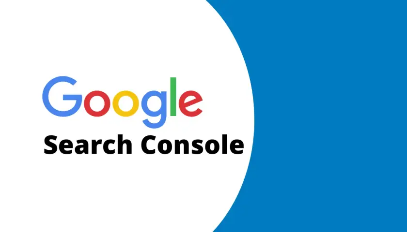 Logo Google z napisem Search Console. Narzędzie do analizy widoczności strony w wyszukiwarce.