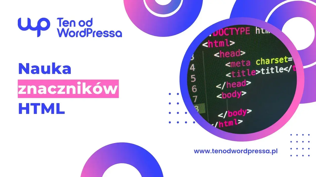Nauka znaczników HTML. Kod źródłowy strony internetowej, który wyjaśnia co to jest HTML.